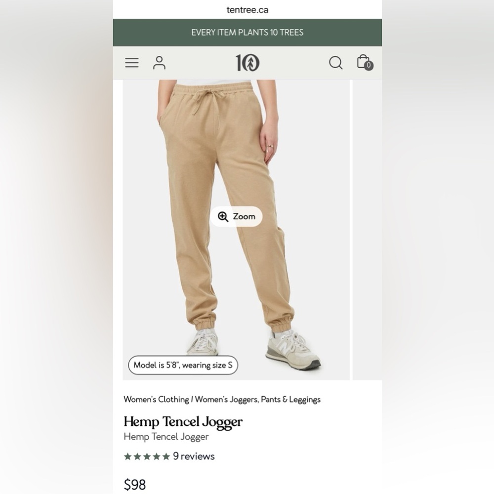 Tentree Hemp Tencel Joggers